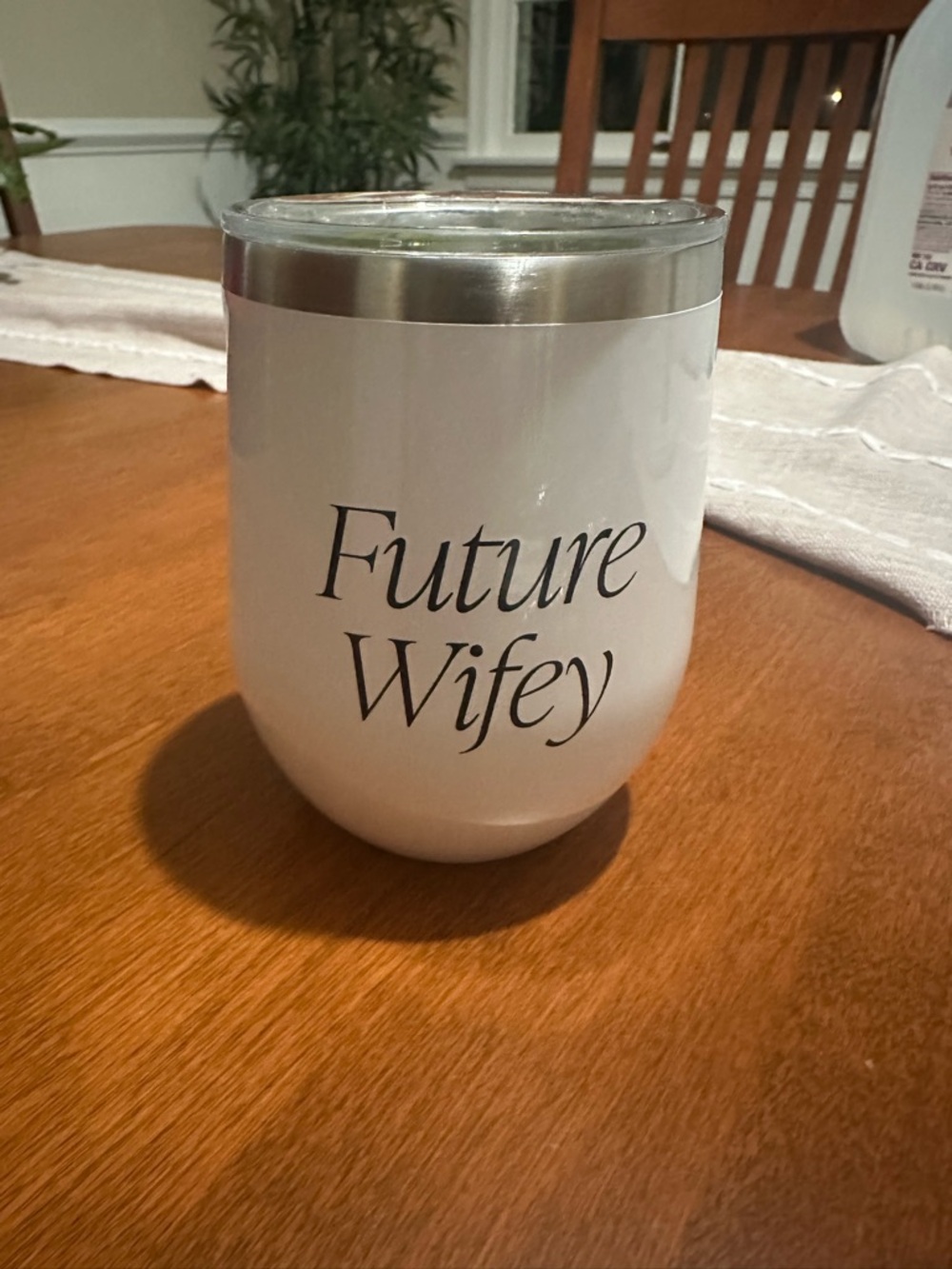 Future Wifey White Stainless Stemless Tumbler